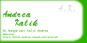 andrea kalik business card